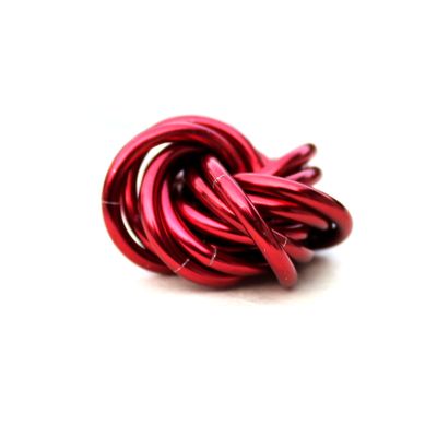 Mbii Fidget Ball (Solid Color): Quiet Mobius ADHD Anxiety Stim Stress Relief Toy Tool for Home Travel Office or Desk (Small, Full, Ruby)
