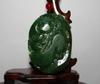2.4"China Certified Nature Hetian Nephrite Jade Fortune Pixiu and Ruyi Pendants view 1