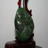 2.7"China Certified Nature Hetian Nephrite Jade Wealth Fish and Lotus Pendants view 2