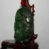 2.4"China Certified Nature Hetian Nephrite Jade Auspicious Goat and Bat Pendants view 3