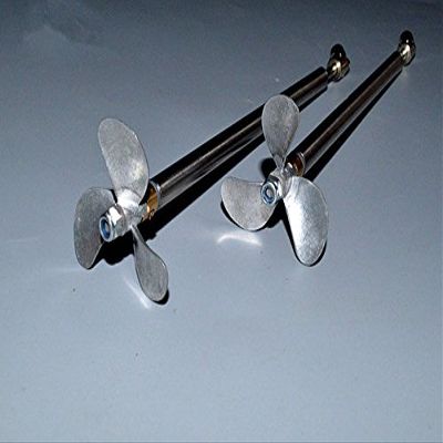 1Pair 3-Blade Alloy Propeller Assembly 4mm Shaft 25cm Hard Shaft Double Motor RC Boat #1718