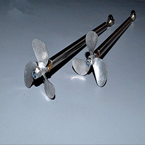 1Pair 3-Blade Alloy Propeller Assembly 4mm Shaft 25cm Hard Shaft Double Motor RC Boat #1718