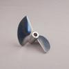 CNC 1/4'' 6.35mm Aluminum Propeller 70mm Positive 2-bladed 7016 Prop P1.6 RC Boat #1701 view 2