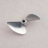 CNC 1/4'' 6.35mm Aluminum Propeller 75mm Positive 2-bladed 275 Prop P1.2 RC Boat #1702 view 2