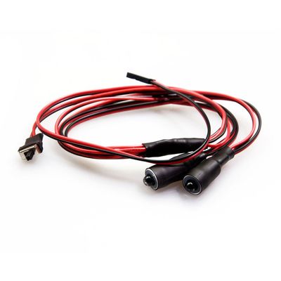 QUE-T 10mm 2 LEDs Angel Eyes & Demon Eyes LED Headlight/Back Light for 1:10 RC Model Crawler Cars, (Red + White, 10MM)