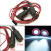 QUE-T 13mm 2 LEDs Angel Eyes & Demon Eyes LED Headlight/Back Light for 1:10 RC Model Crawler Cars, (Red + White, 13MM) view 1