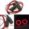 QUE-T 13mm 2 LEDs Angel Eyes & Demon Eyes LED Headlight/Back Light for 1:10 RC Model Crawler Cars, (Red + White, 13MM) view 2