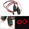 QUE-T 17mm 2 LEDs Angel Eyes & Demon Eyes LED Headlight/Back Light for 1:10 RC Model Crawler Cars, (Red + White, 17MM) view 2