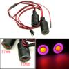 QUE-T 17mm 2 LEDs Angel Eyes & Demon Eyes LED Headlight/Back Light for 1:10 RC Model Crawler Cars, (Purple + Yellow, 17MM) view 1