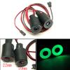 QUE-T 22mm 2 LEDs Angel Eyes & Demon Eyes LED Headlight/Back Light for 1:10 RC Model Crawler Cars, (Green + White, 22MM) view 2