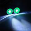 QUE-T 22mm 2 LEDs Angel Eyes & Demon Eyes LED Headlight/Back Light for 1:10 RC Model Crawler Cars, (Green + White, 22MM) view 3