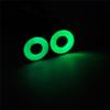 QUE-T 22mm 2 LEDs Angel Eyes & Demon Eyes LED Headlight/Back Light for 1:10 RC Model Crawler Cars, (Green + White, 22MM) view 4