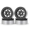 4Pcs Aluminum 2.2" Beadlock Wheels Rims for 1/10 RC AXIAL Wraith TRX-4 (Black) view 1