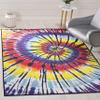 SAFAVIEH Washable Rug Paint Brush Collection - 7'9" x 10', Fuchsia & Yellow, Slip Resistant & Easy to Clean, Ideal for Living Room, Bedroom, Nursery, Kids Playroom, Dining Space (PTB127A) view 1
