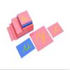 Adena Montessori Lower Case Sandpaper Letters - Cursive -Without Box Cursive Wooden Letters for Kids Language Learning view 2