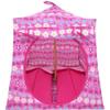 Toy Play Pop Up Camping Tent, 2 Sleeping Bags, Pink with Flower Print Fabric for Dolls, Stuffed Animals view 1