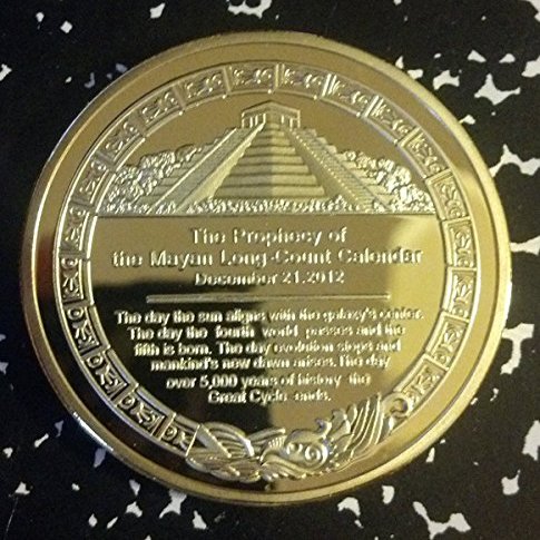 Mayan Prophecy Calendar Gold Plated Challenge Art Coin