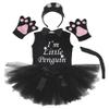 Petitebella Combined Cutie Animals Headband Tutu Shirt 6pc Girl Costume 1-8y (Penguin [ Black ], 4-5 Years) view 1