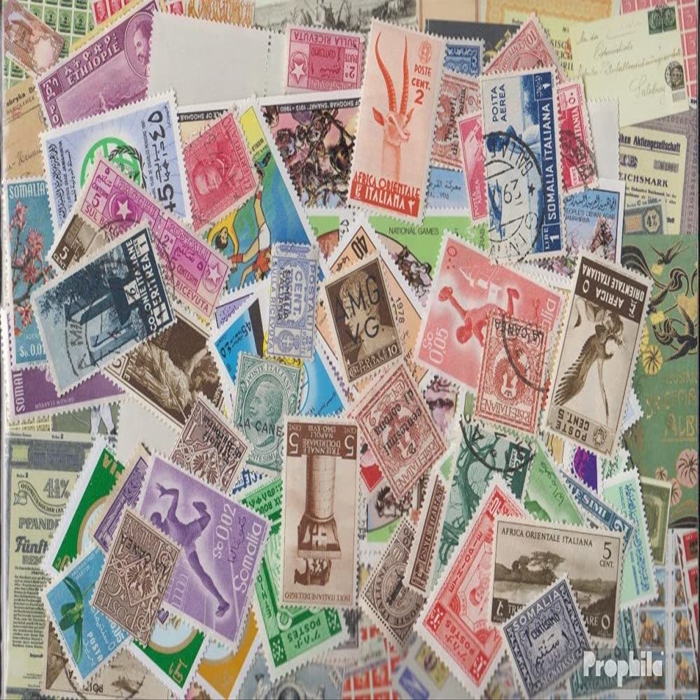 Italy 500 Various Stamps Italian Colonies with Independent States (Stamps for Collectors)