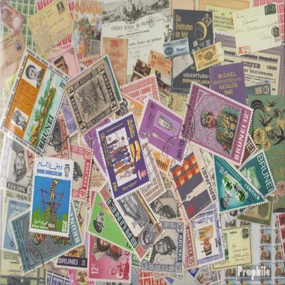 Brunei 100 Various Stamps (Stamps for Collectors)