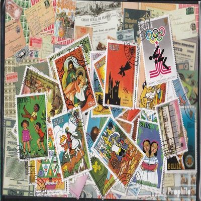 Belize 300 Various Stamps (Stamps for Collectors)