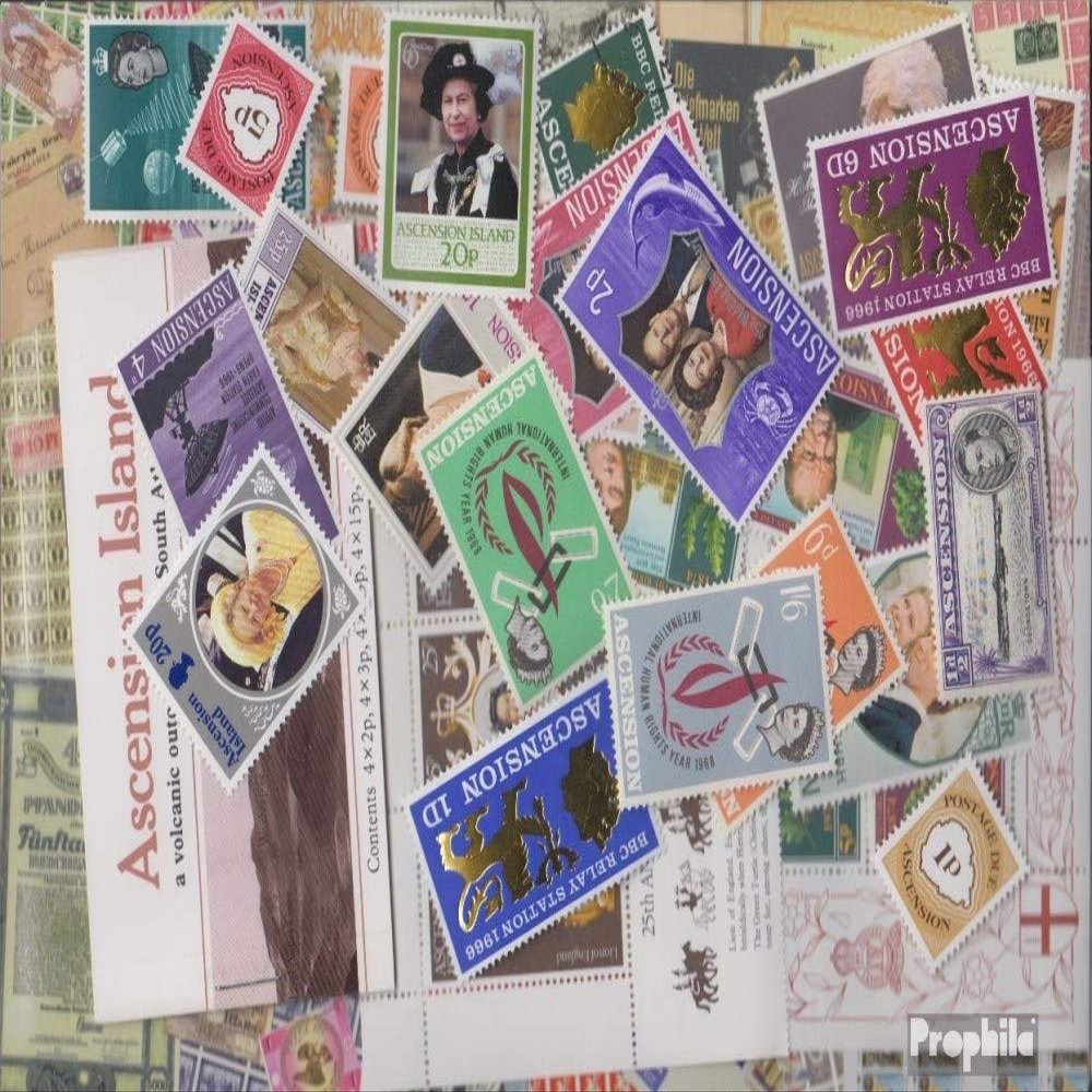 Prophila Collection Ascension 100 Various Stamps (Stamps for Collectors)