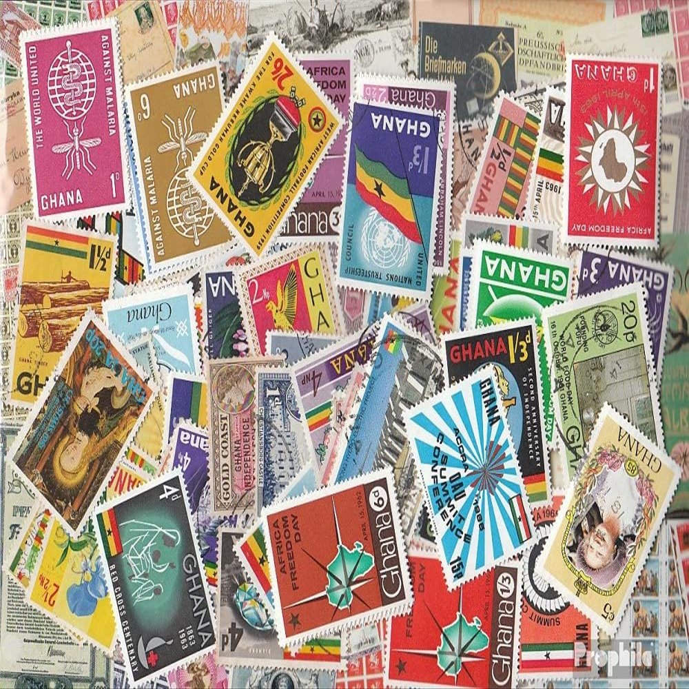 Ghana 250 Various Stamps Ghana/Goldkste (Stamps for Collectors)