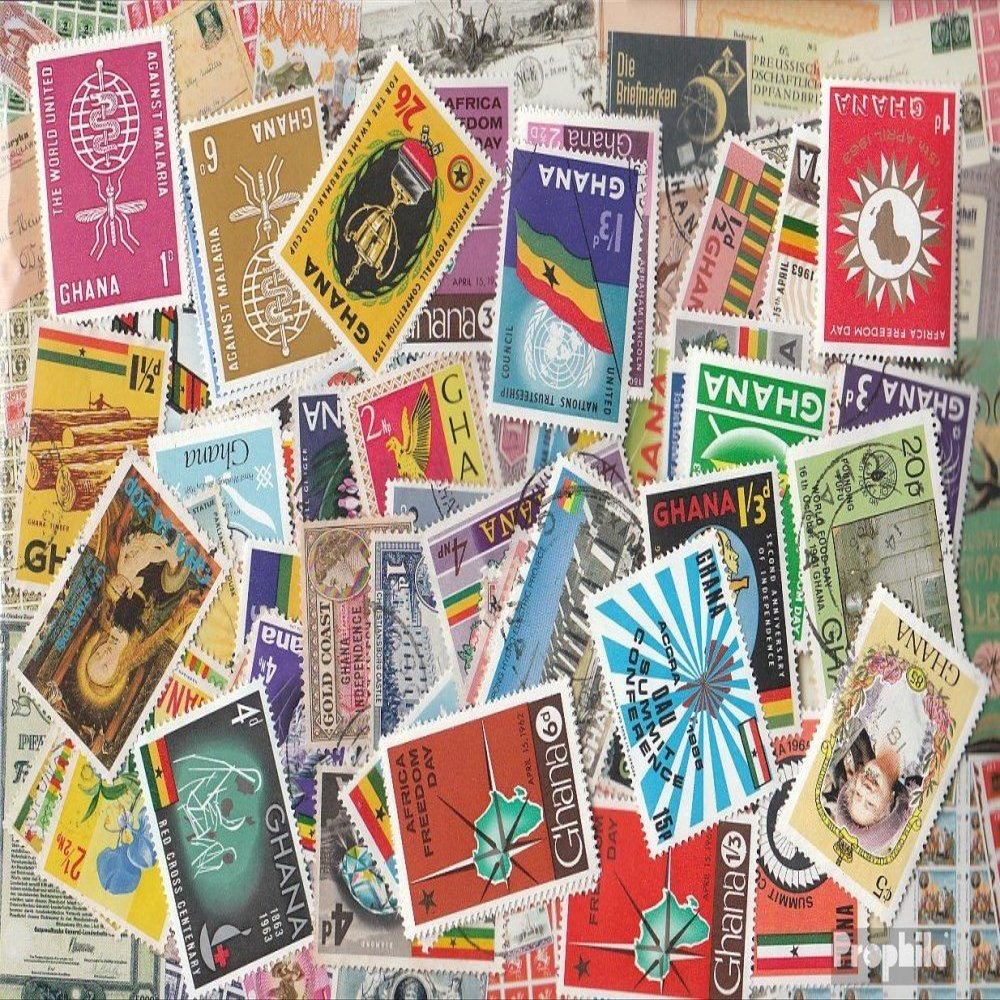 Ghana 500 Various Stamps Ghana/Goldkste (Stamps for Collectors)