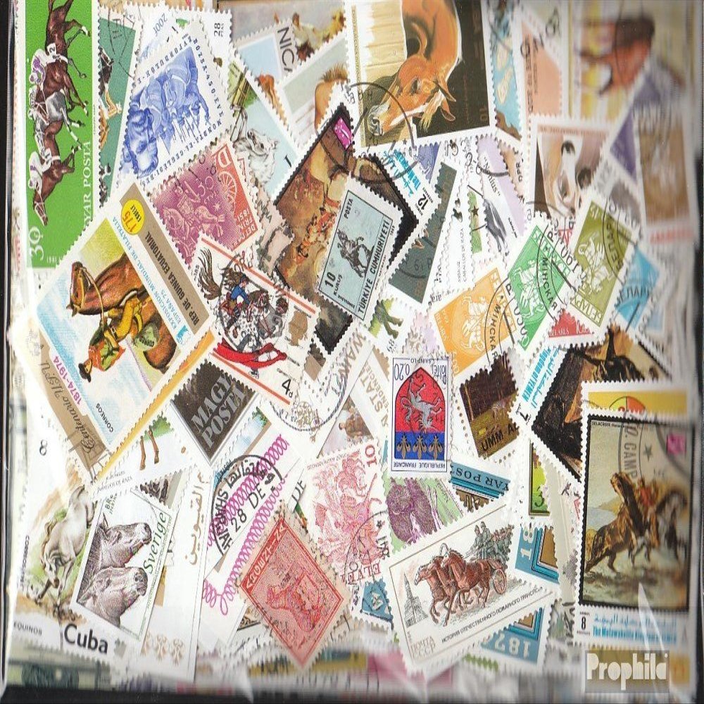Motives 1.000 Various Horses+Ride Stamps (Stamps for Collectors) Horses/Zebras
