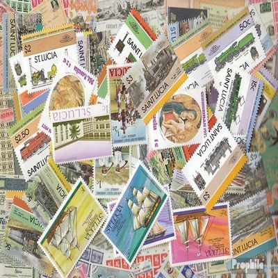St. Lucia 200 Various Stamps (Stamps for Collectors)