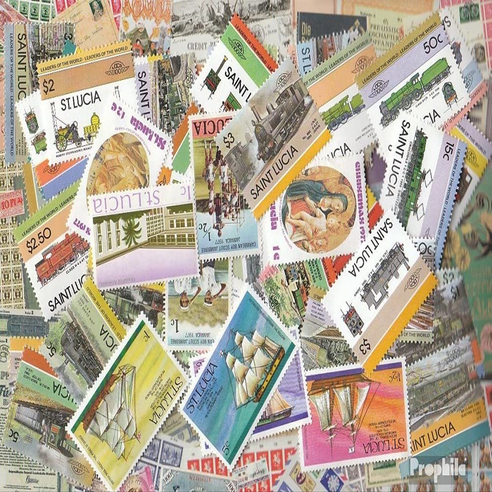 St. Lucia 200 Various Stamps (Stamps for Collectors)