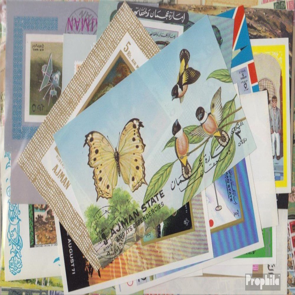 Ajman 25 Various minisheets and Sheetlet (Stamps for Collectors)