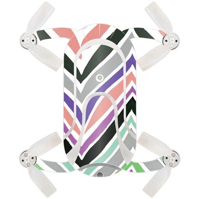 MightySkins Skin Compatible with ZEROTECH Dobby Pocket Drone  Colorful Chevron | Protective, Durable, and Unique Vinyl Decal wrap Cover | Easy to Apply, Remove, and Change Styles | Made in The USA
