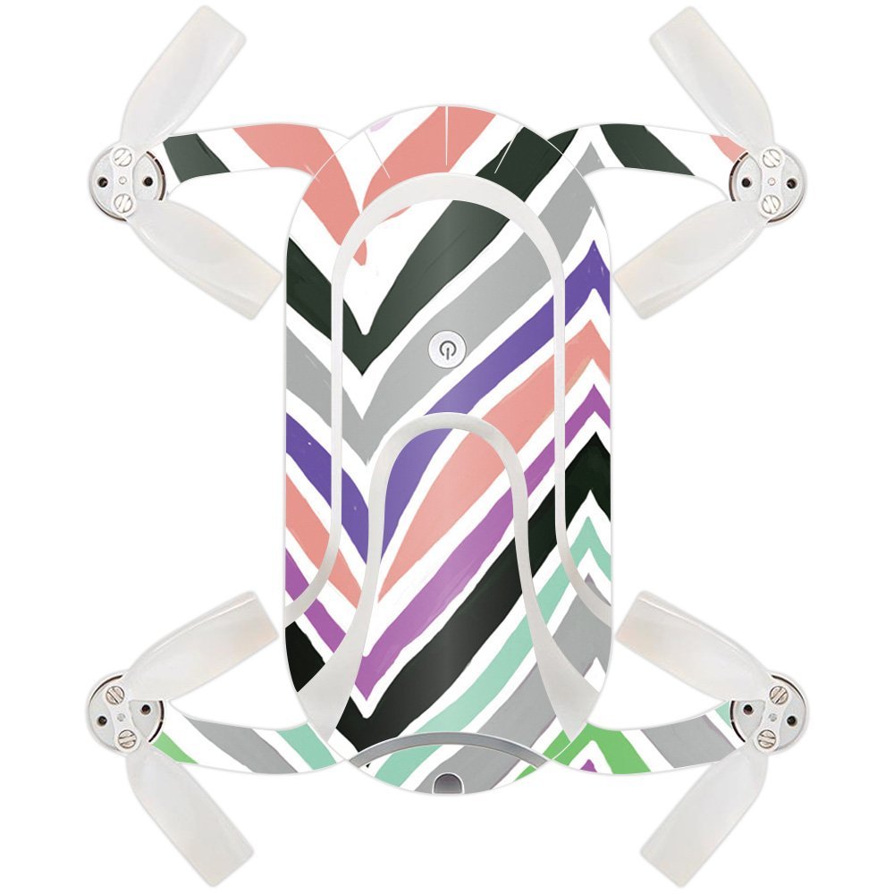 MightySkins Skin Compatible with ZEROTECH Dobby Pocket Drone  Colorful Chevron | Protective, Durable, and Unique Vinyl Decal wrap Cover | Easy to Apply, Remove, and Change Styles | Made in The USA