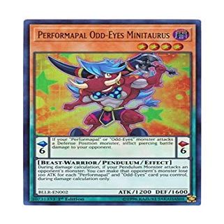 YU-GI-OH! English Version BLLR-EN002 Performapal Odd-Eyes Minitaurus EM Oddays Minotaur (Ultra Rare) 1st Edition
