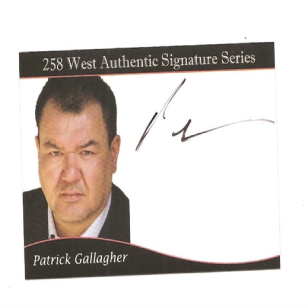 258 West Authentic signature Series Patrick Gallaher Autograph Card - Chow on True Blood 116/500