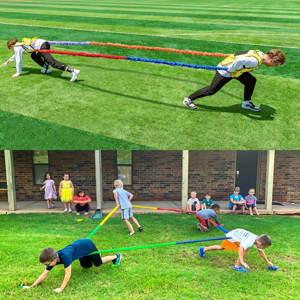 Elastic Fleece Cooperative Stretchy Band Integrations Dynamic Movement Exercise Stretchier Latex 12 Feet Creative Moving Prop for Group Activities Special Needs Large Motor Coordination
