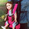 THE QUEEN'S TREASURES Pink, White and Black Doll Carrier Backpack and Doll Sleeping Bag, Compatible with 18" American Girl & 15 in Bitty Babies. Doll NOT Included view 2