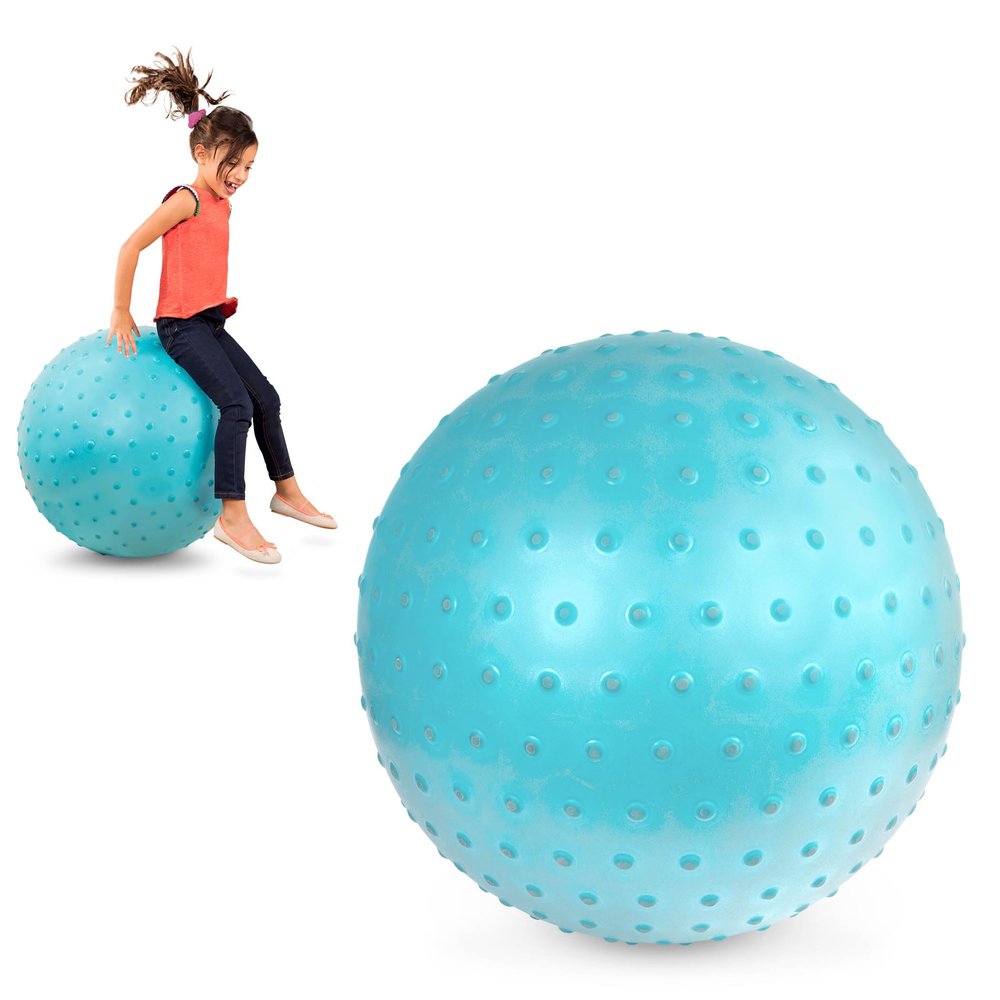 B. toys  26-Inch Bouncy Hopper Ball Ride On Blue Sit & Bounce for Toddlers, Kids Big Ball for Jumping Play & Exercise Air Pump Included Pouncy Bouncy 3+ Years