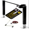 Stromberg Carlson Electric 5th Wheel Landing Gear with 5,000 lb Lift, 19 7/8 Travel, Weld-On Steel Build, IP Rated Switch, Compatible with Trailer Gearbox  150 RPM, 29.5 Legs, Black view 1