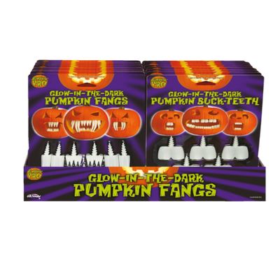 Glow in The Dark Pumpkin Fangs, Jack O Lantern Carving Accessories, Halloween Decoration