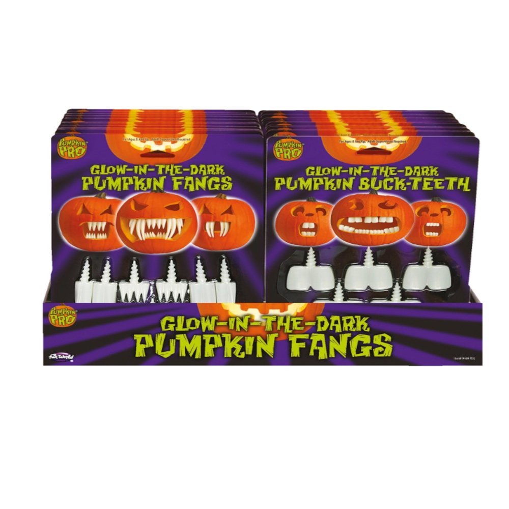 Glow in The Dark Pumpkin Fangs, Jack O Lantern Carving Accessories, Halloween Decoration