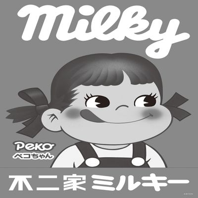 1000 Piece Jigsaw Puzzle Fujiya Milky Peko-chan Black-and-White (50x75cm)
