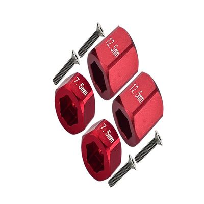 Axial Yeti Jr. Score Trophy Truck (AX90052) / Yeti Jr. Maverick (AXI90069) Upgrade Parts Aluminum F&R Hex Adapters - 8Pcs Set Red
