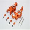 Aluminum Front Knuckle Arms with Collars for Traxxas 1:5 X Maxx 6S / X Maxx 8S Monster Truck Upgrades - Orange view 1