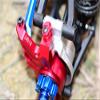Aluminum Front Knuckle Arms with Collars for Traxxas 1:5 X Maxx 6S / X Maxx 8S Monster Truck Upgrades - Orange view 2