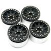 4Pcs 2.2" Aluminum Beadlock Wheel Rims 35mm Thickness 12mm Hex for 1/10 RC Axial Wraith (Black) view 1