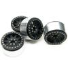4Pcs 2.2" Aluminum Beadlock Wheel Rims 35mm Thickness 12mm Hex for 1/10 RC Axial Wraith (Black) view 3
