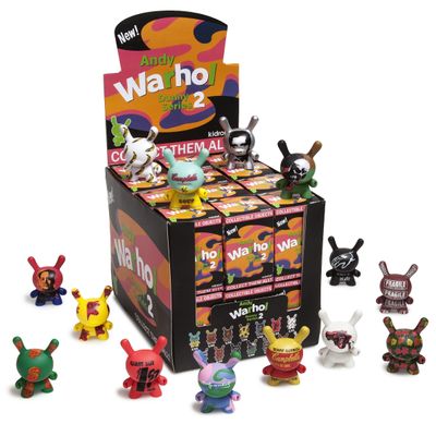 Andy Warhol Full Case of 24 Dunny Series 2 Designer Vinyl 3 Inch Mini Figures by Kidrobot 