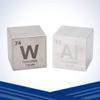 Tungsten & Aluminum 1.5" Cube Set - Engraved Elemental Symbol view 1